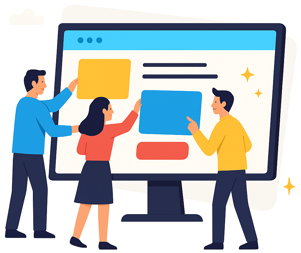 Professionelt webudviklingsteam der samarbejder